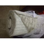 Roll of Approx 44 metres Script Material cream with glitter writing ( VAT will be added to hammer