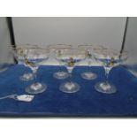 6 retro Babycham glasses