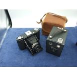 Zeiss Icon and Kodak Six 20 Brownie Junior cameras