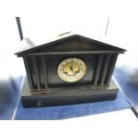 Slate Mantle Clock with key and pendulum