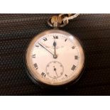 Chas T Robey Coventry Silver Pocket Watch