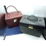 Travelling Vanity Case and Jewellery Box both 10 inches wide