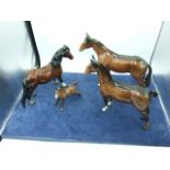 2 Beswick Horses largest 11 inches long and 2 others.