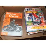 2 Boxes of Record and Book Collector , Striker and a few motorcycle magazines