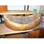 Carved Wooden Dish 18 inches long