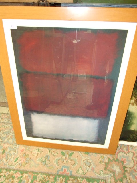 Mark Rothko print " untitled 1960 " San Francisco Museum of Modern Art 26 x 33.5 inches