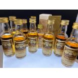 A collection of scotch whisky miniatures to include: Glen Garioch 10yr old malt; Glenfarclas 8yr old
