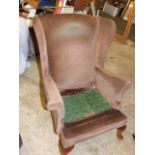 Retro Parker Knoll PK720 MK3 wing back armchair for reupholstery
