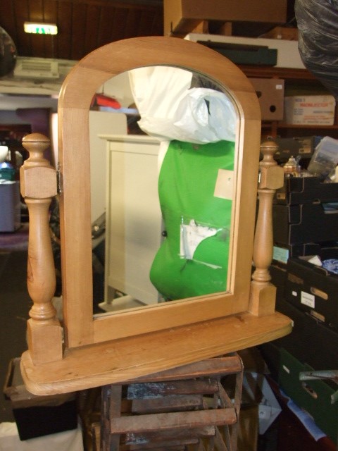 Pine Swing Mirror 21 inches tall