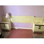 Retro Nolte Delbruck Double Bed Headboard with cabinets both sides