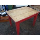 Vintage Pine Kitchen Table 30 x 42 inches 28 1/2 tall