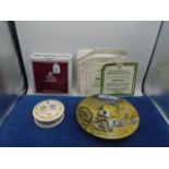 Royal Albert trinket box commemorating the Golden Jubilee, boxed plus Konigszelt Bavaria limited