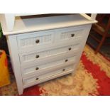 Painted 2 Short over 3 Long Chest of Drawers 32 inches wide 15 1/4 deep 32 tall