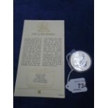 2006 1 ounce silver Britannia with certificate of authenticity
