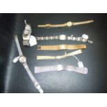5 Ladies Wristwatches and 2 straps