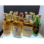A collection of scotch whisky miniatures to include: The original Oldbury Sheep Dip 8yr old malt;