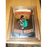 Dewars Scotch Whisky Mirror 10 1/2 x 13 1/2 inches