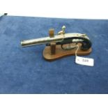 Flintlock Pistol Lighter with Wooden Stand