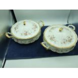 Part Dinner Service of Paragon Victorian Rose China including 2 Tureens