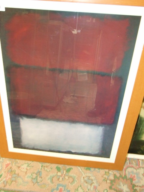 Mark Rothko print " untitled 1960 " San Francisco Museum of Modern Art 26 x 33.5 inches - Image 2 of 3