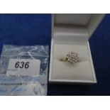 Silver CZ ring gold plated (box not incl)