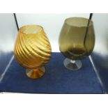 2 Large Brandy Glasses 10 1/2 inches tall