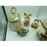 Pig Cookie Jar , Wine Jug and 3 Money Boxes ( rabbit a/f )
