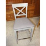 M & S Grey Painted Bar Stool ( VAT will be added to hammer price )