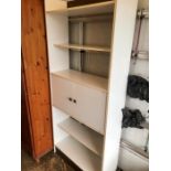 White Bookcase with central cupboard