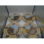 Set of 4 Christian Seltmann picture plates, 10" diameter