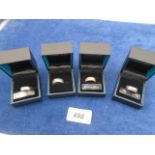 4x sterling silver 'Lord of the Rings' rings