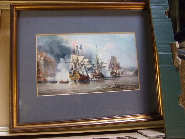 Framed Etching of Old Time London & 4 other pictures - Image 3 of 6