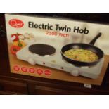 New in Box Quest Electric Twin Hob