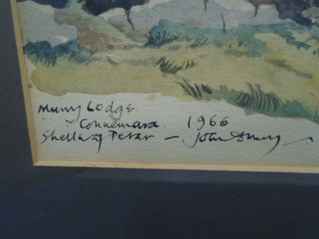 John Avery watercolour of Murray Lodge, Connemara, signed and dated 10" x 6.5" - Image 2 of 3
