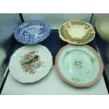 Grindley Fruit Bowl and 6 Dishes Copeland Blue White Bowl and 2 picture plates