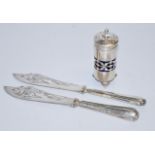 George V sterling silver pepperette