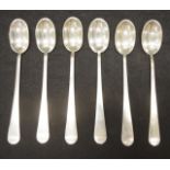 Set six sterling silver teaspoons