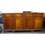 Georgian style break front sideboard