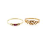 Two 9ct gold rings