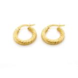 18ct yellow gold creole hoop earrings