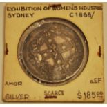 1888 silver exhibition of women's industries medal