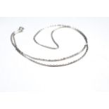 18ct white gold "trace" chain necklace