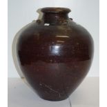 Antique Chinese Martaban stoneware storage jar