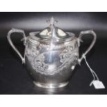 Good vintage silver plate sugar box