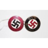 Two various German enamel member badges