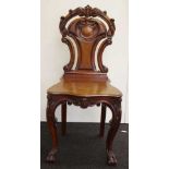 Mahogany shield back butlers chair