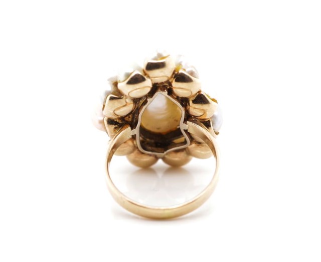 A good keshi pearl and 14ct yellow gold ring - Image 6 of 6