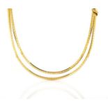 18ct yellow gold omega chain necklace