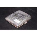 George V sterling silver cigarette case