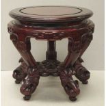 Chinese round rosewood stand